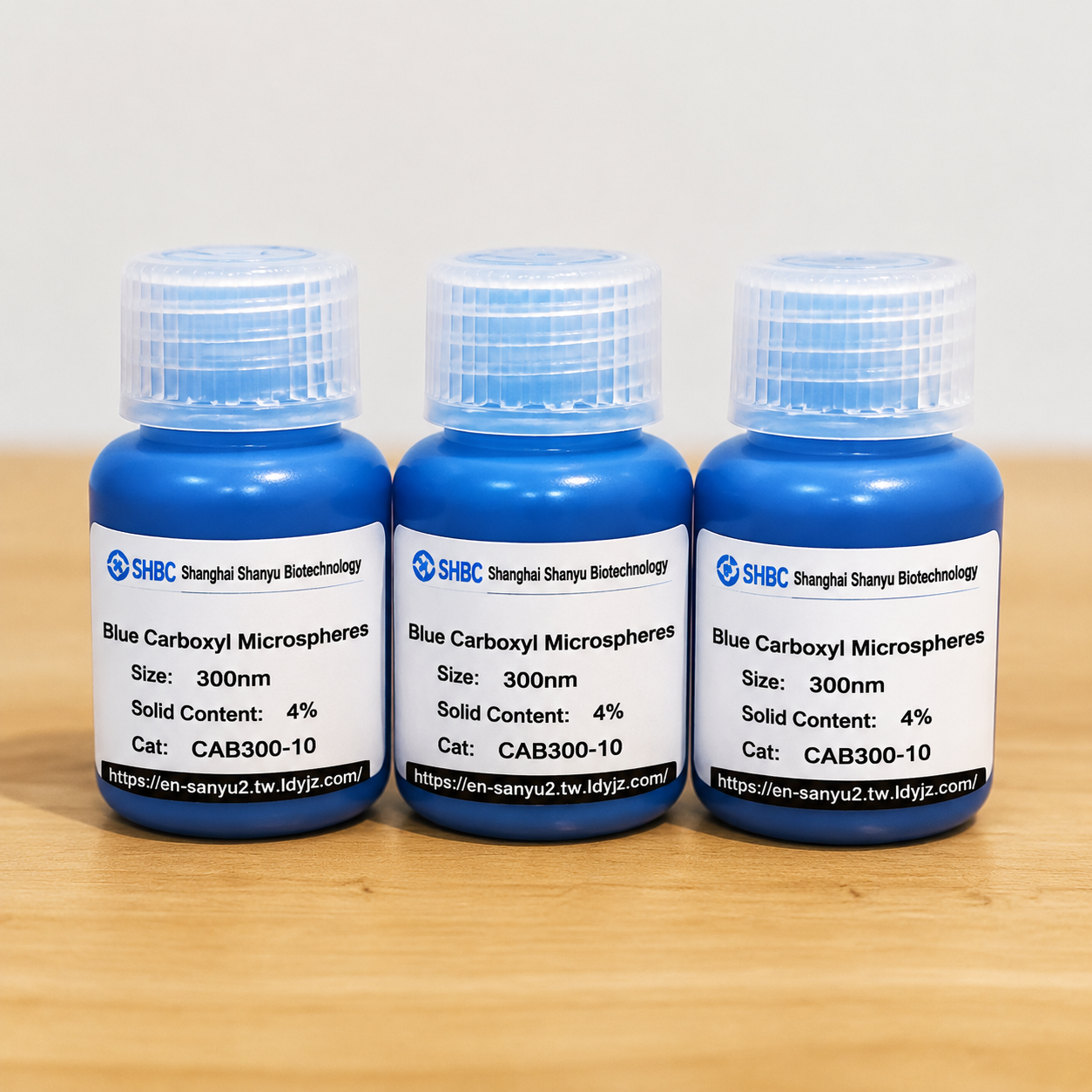 300nm Blue Carboxyl Microspheres CAB300-10 4%
